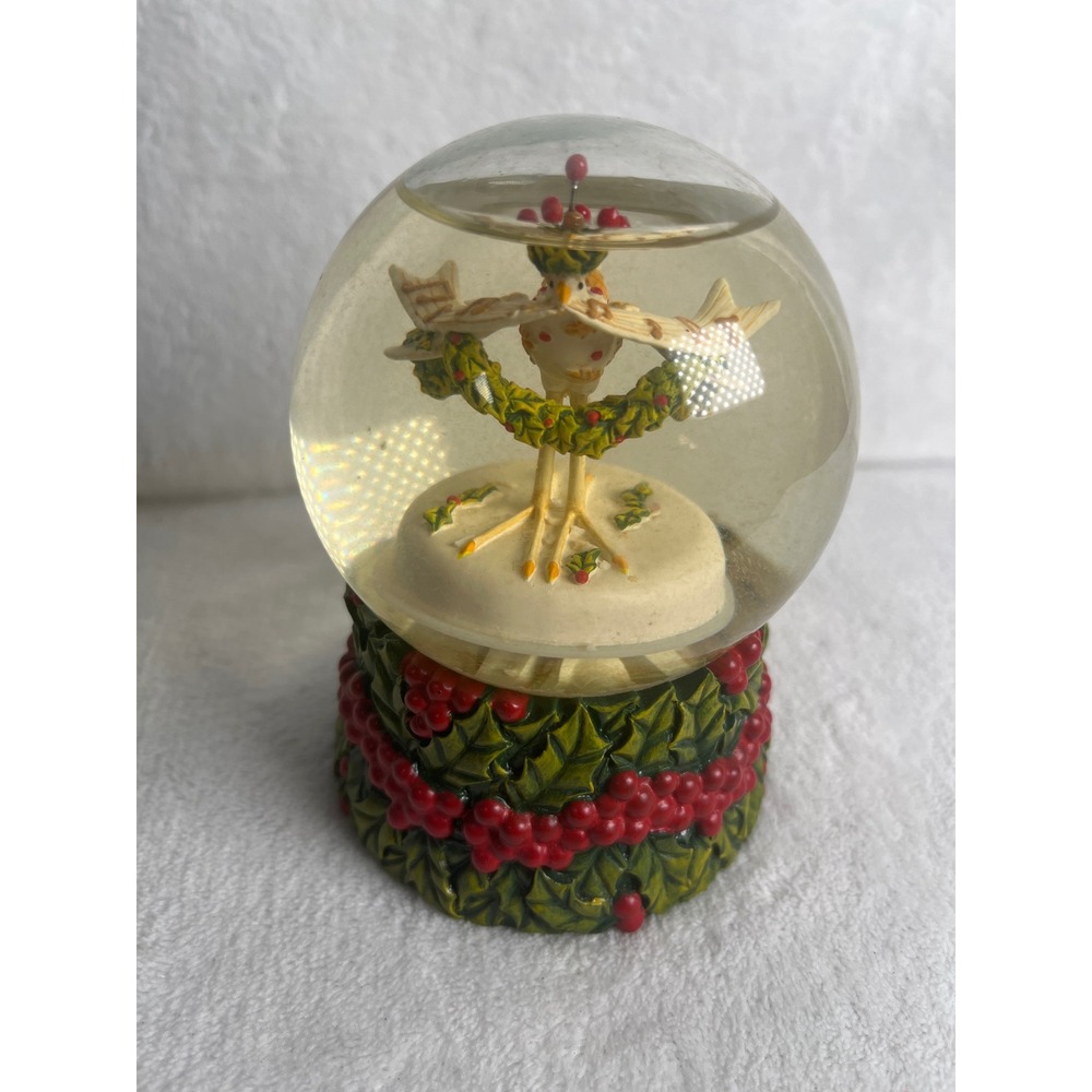 Vintage Partridge in a Pear Tree Snow Globe Unisex OS Green